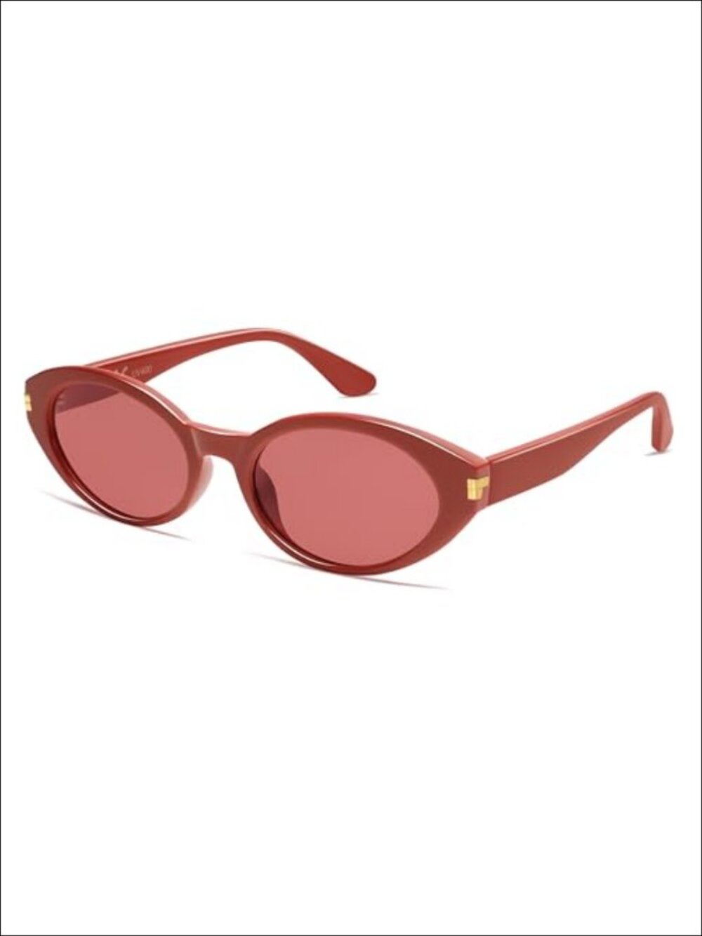 Polarized Retro Oval Cateye Sunglasses for Women Men TAC UV Protection